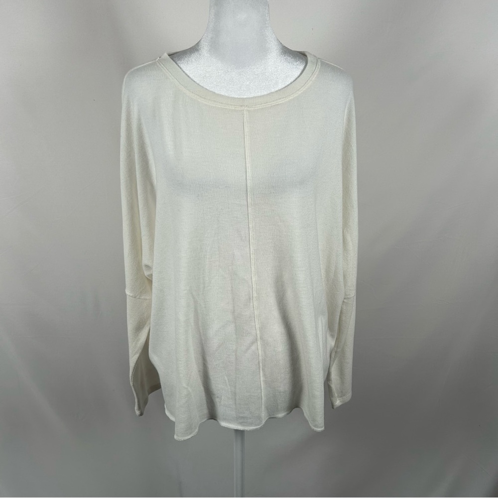 H by Bordeaux Cream Super Soft Oversize Sweater